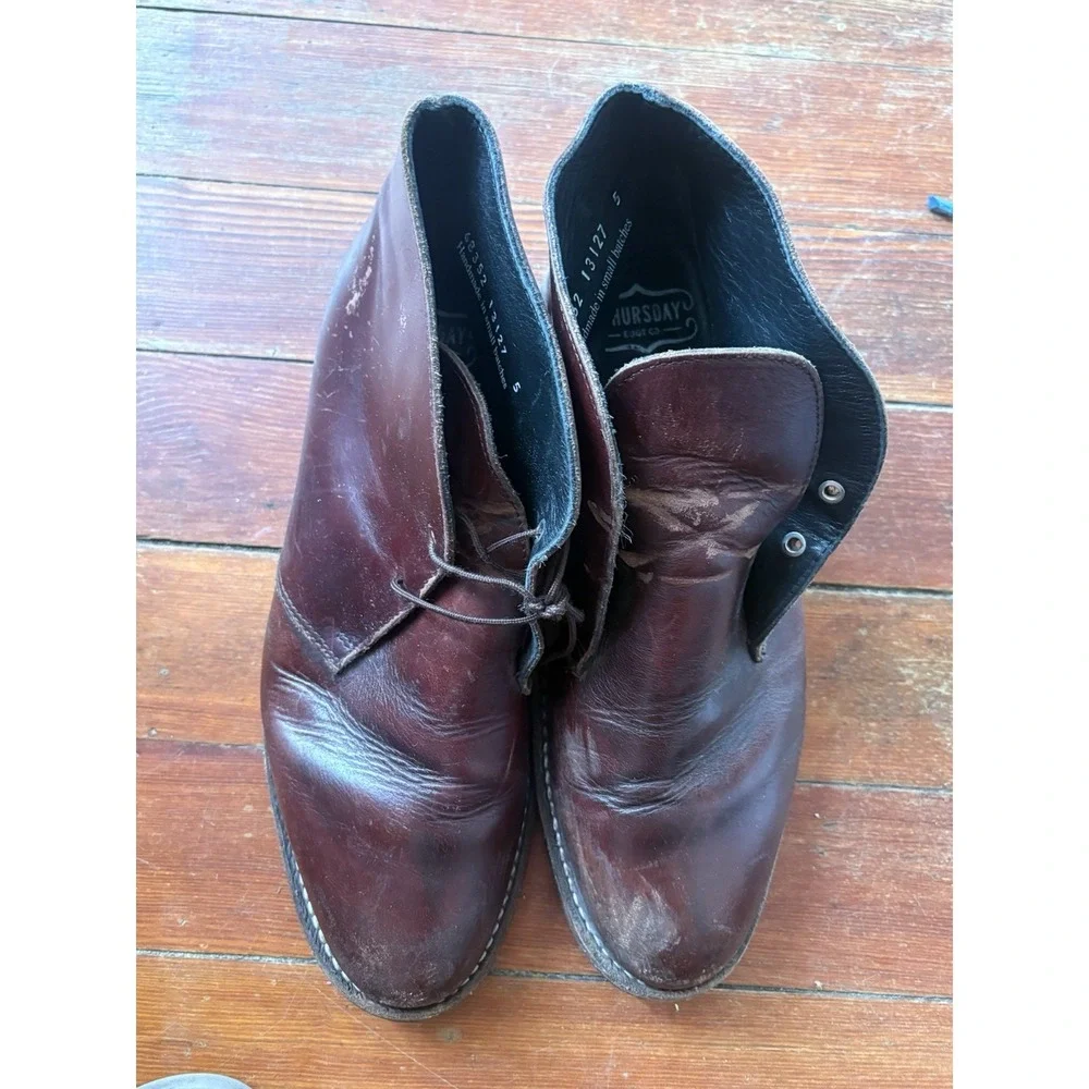 Thursday Everyday Scout Brown Leather Chukka Boots Size US 10